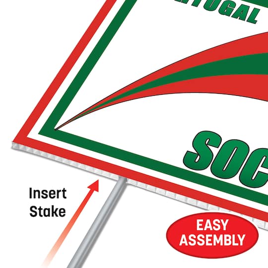 11.5" x 15.5" Portugal Soccer Plastic Yard Sign
